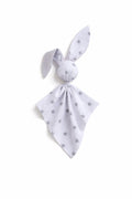 DOUDOU Soft cosy cuddly bunny blanket in cotton - Grey stars/grey