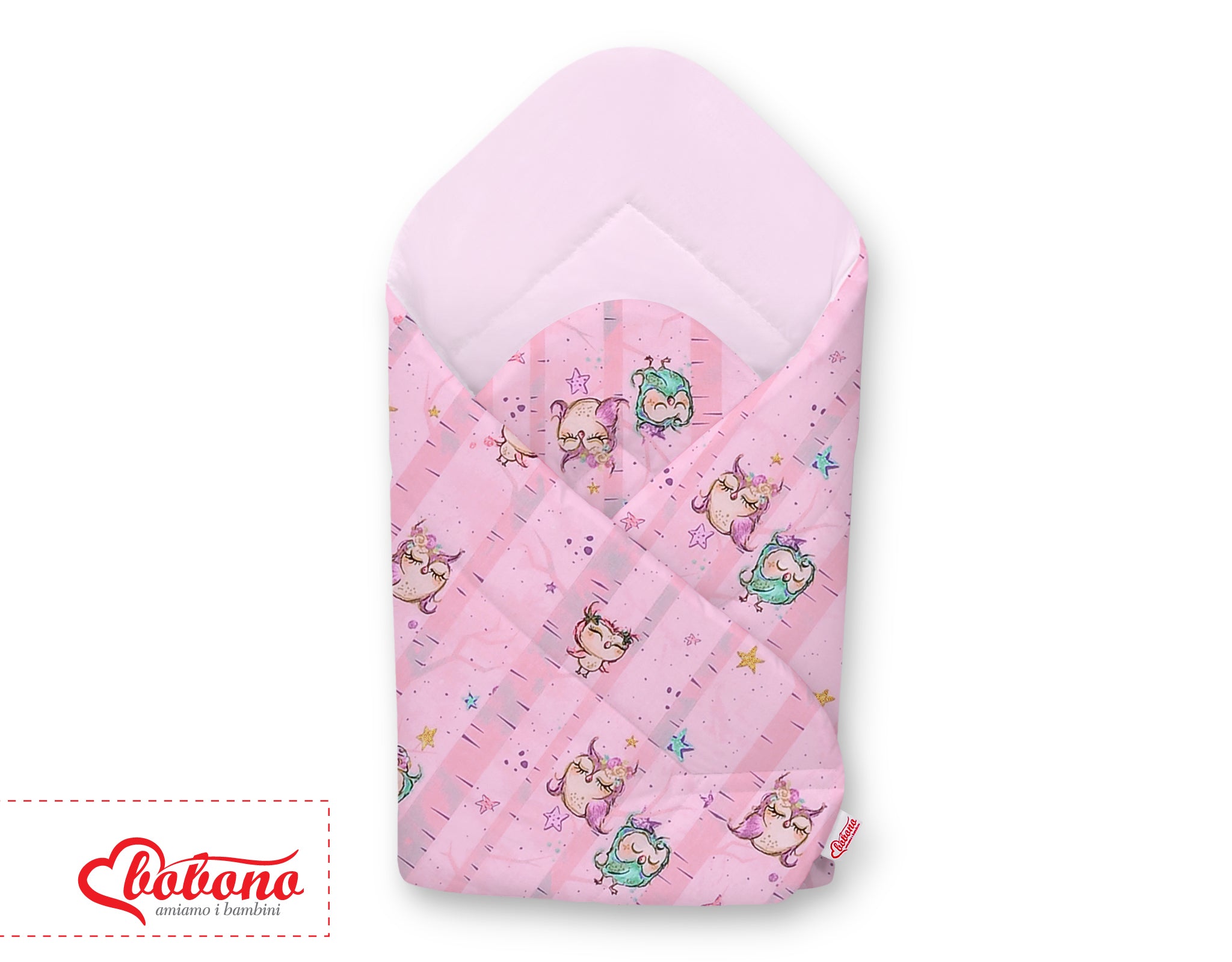 Baby nest- owls pink-mint/pink