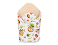 Baby nest with stiffening - sloths  beige/beige