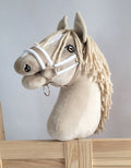 The adjustable halter for Hobby Horse A3 - beige with white furry