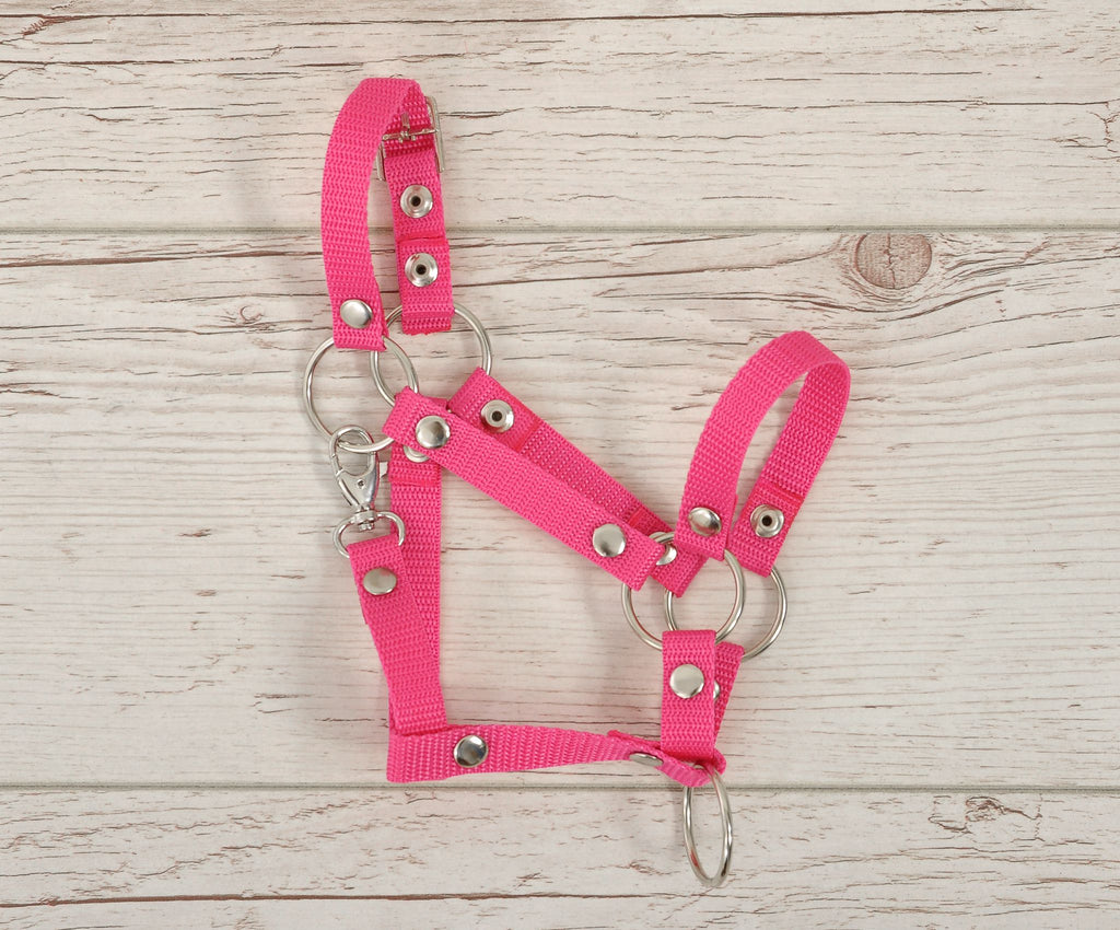 The adjustable halter for Hobby Horse A3 - dark pink