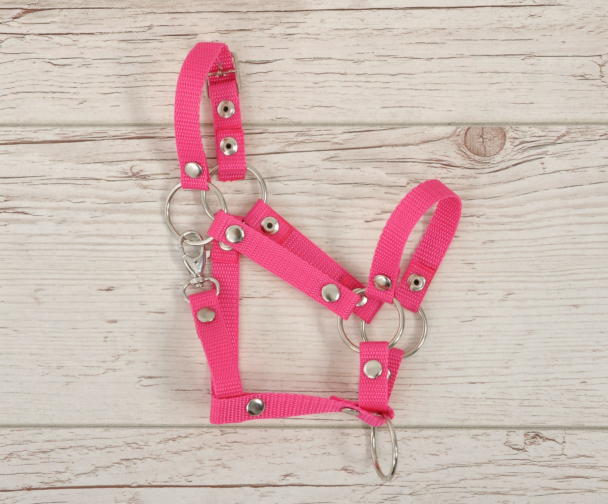 The adjustable halter for Hobby Horse A3 - dark pink