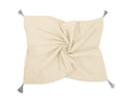 Muslin blanket for kids with tassels - cream
