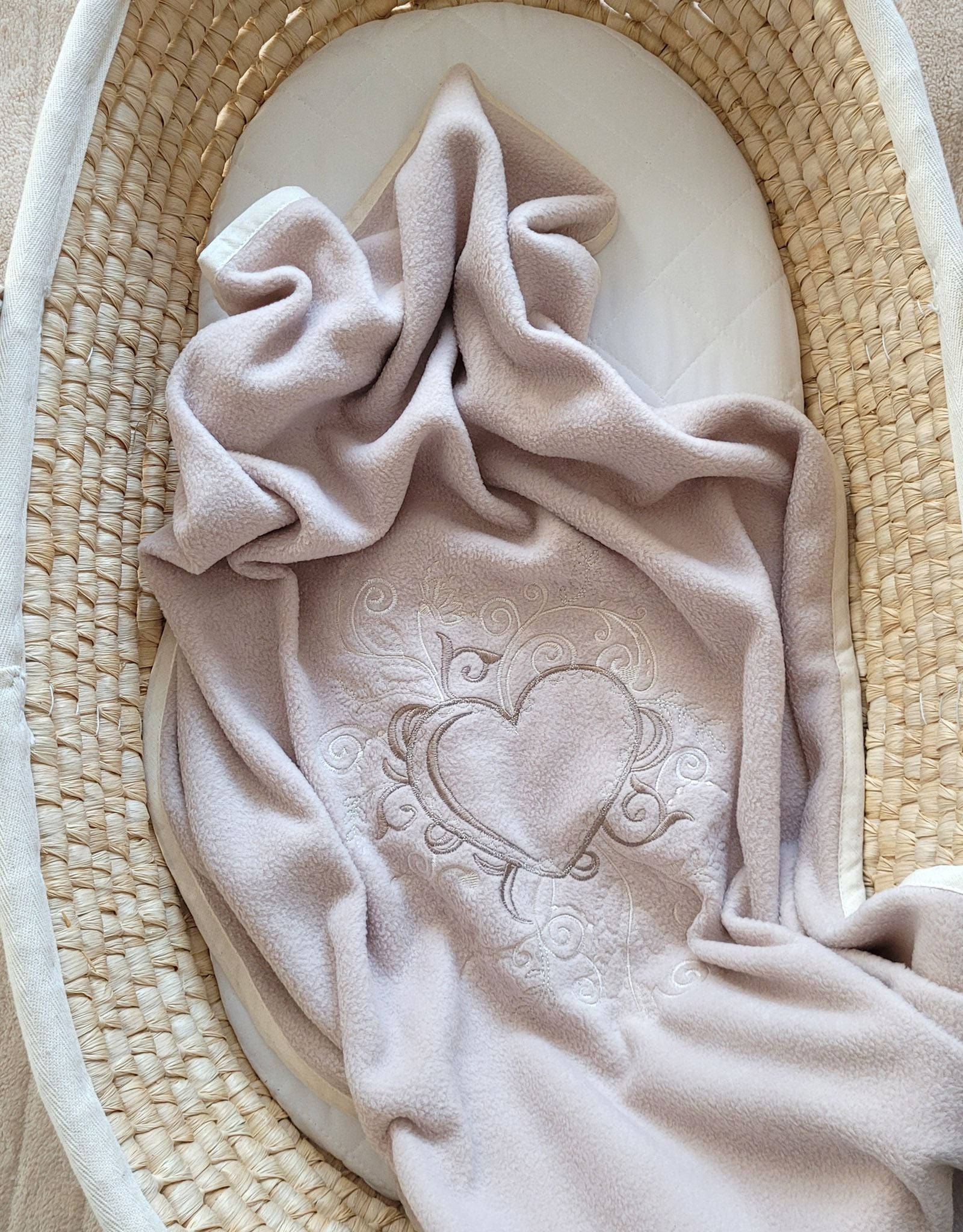 Polar fleece blanket for babies - Chic beige