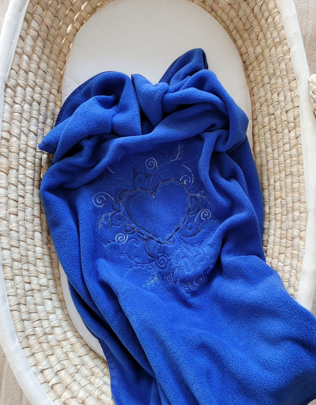 Polar fleece blanket for babies - Chic navy blue