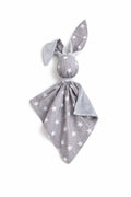 DOUDOU Cuddly bunny double-sided cotton and minky - Grey stars - grey
