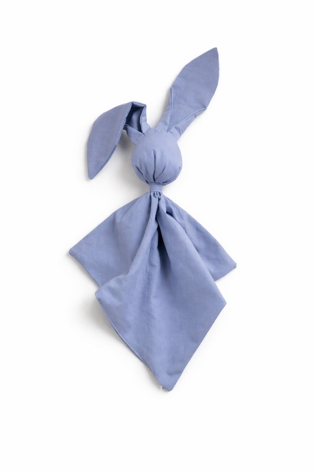 DOUDOU Soft cosy cuddly bunny blanket in cotton - Pastel blue
