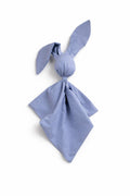 DOUDOU Soft cosy cuddly bunny blanket in cotton - Pastel blue