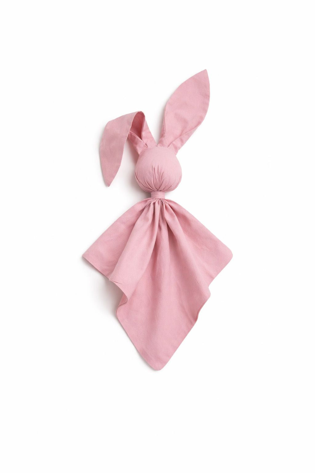 DOUDOU Soft cosy cuddly bunny blanket in cotton - Pastel pink