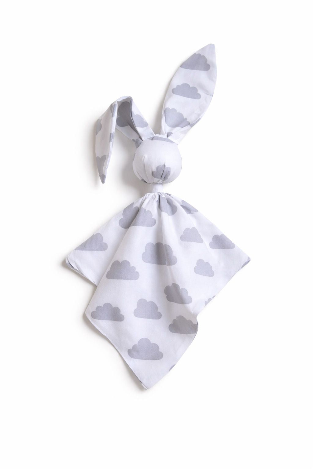 DOUDOU Soft cosy cuddly bunny blanket in cotton - Grey clouds