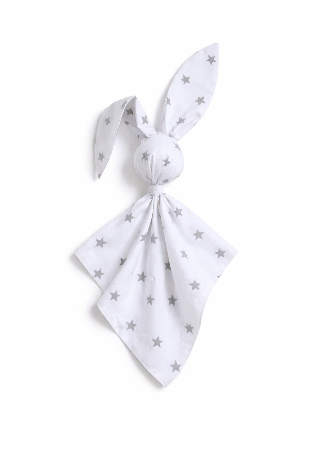 DOUDOU Soft cosy cuddly bunny blanket in cotton - Grey stars