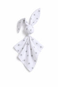 DOUDOU Soft cosy cuddly bunny blanket in cotton - Grey stars