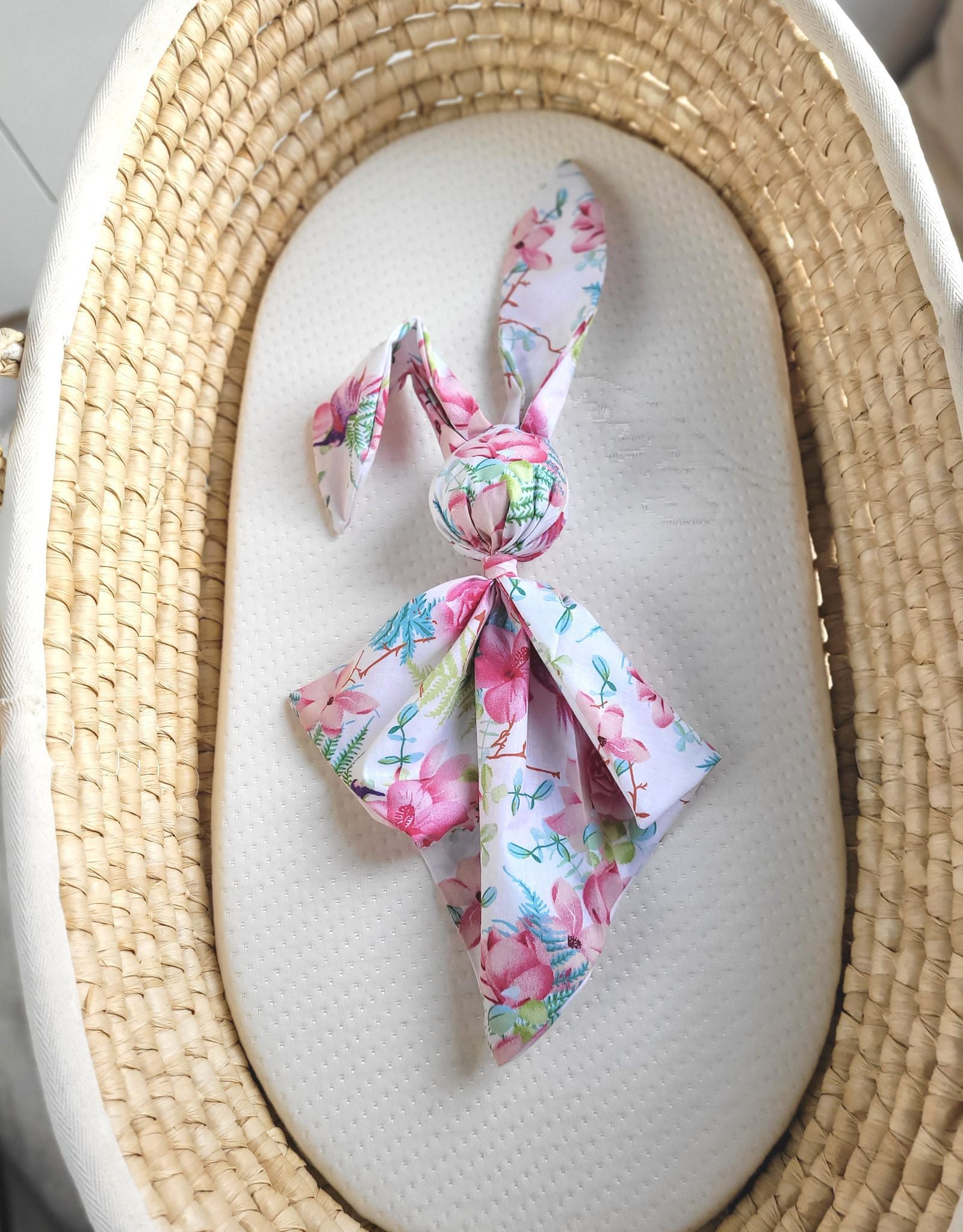 DOUDOU Soft cosy cuddly bunny blanket in cotton - Hummingbirds