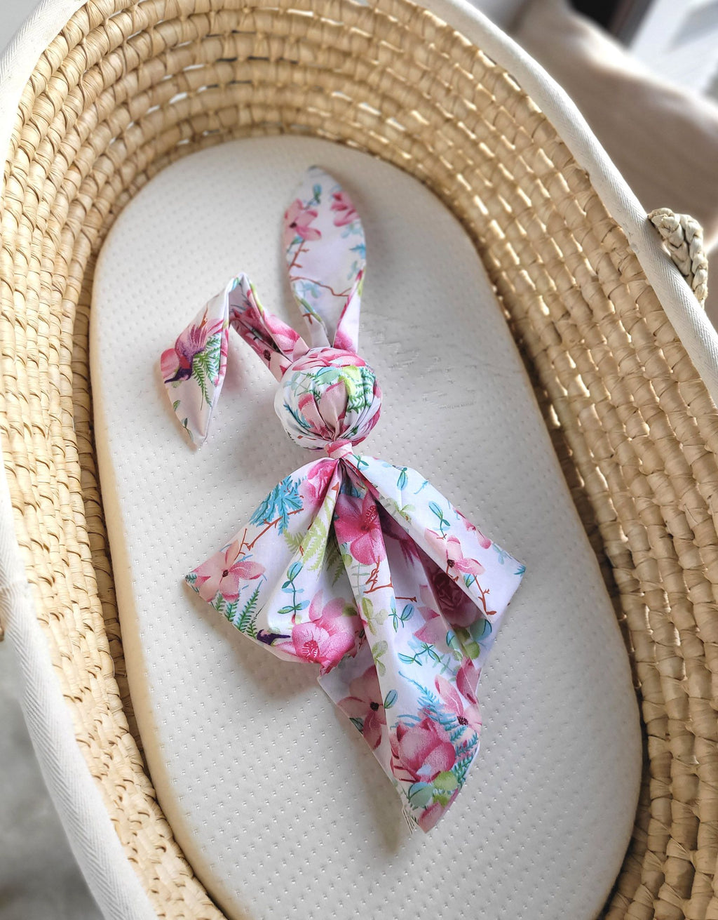 DOUDOU Soft cosy cuddly bunny blanket in cotton - Hummingbirds