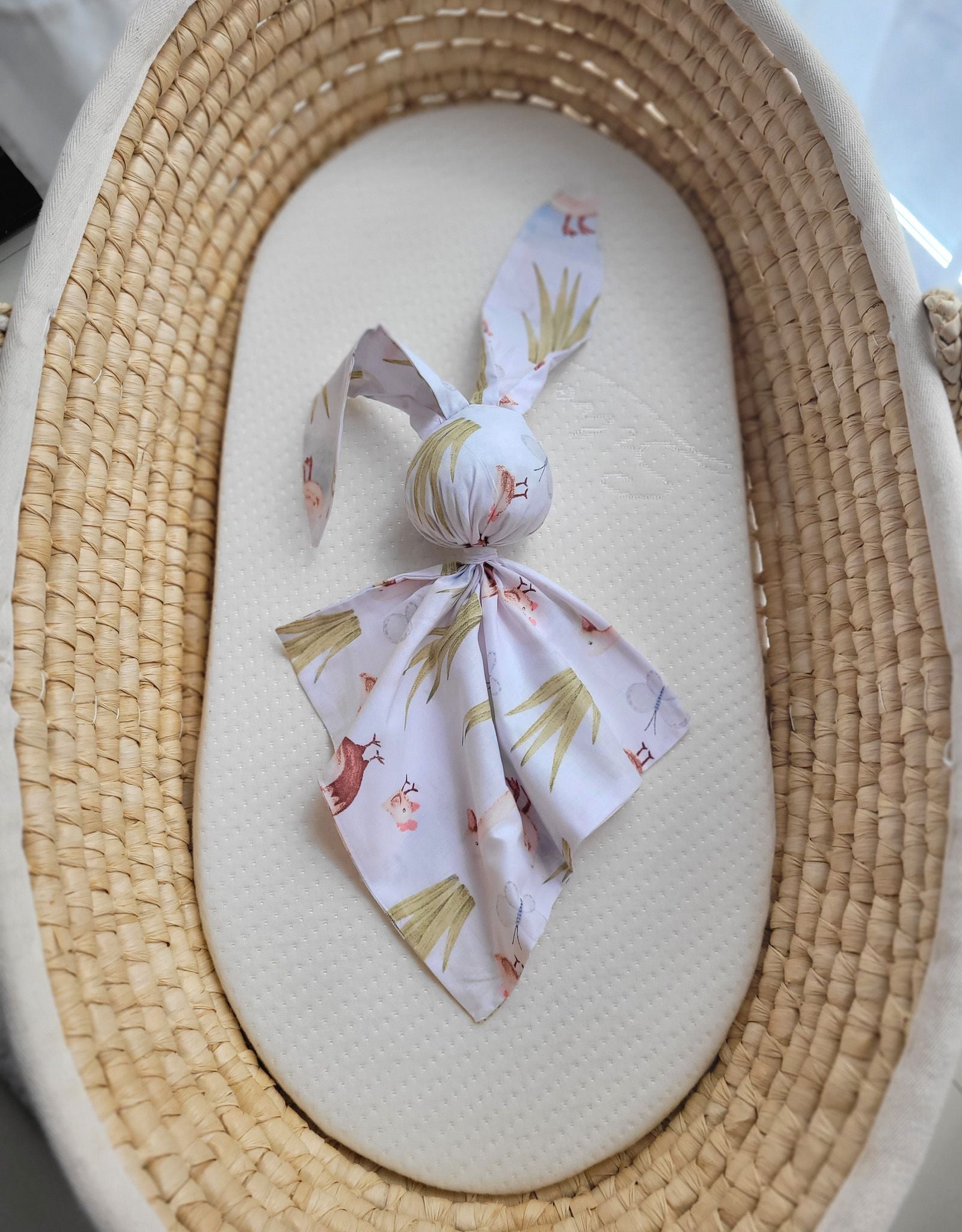 DOUDOU Soft cosy cuddly bunny blanket in cotton - In the country
