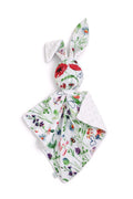 DOUDOU Cuddly bunny double-sided cotton and minky - Meadow - white