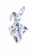 DOUDOU Soft cosy cuddly bunny blanket in cotton - Navy blue bears