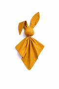 DOUDOU Soft cosy cuddly bunny blanket in cotton - Honey yellow