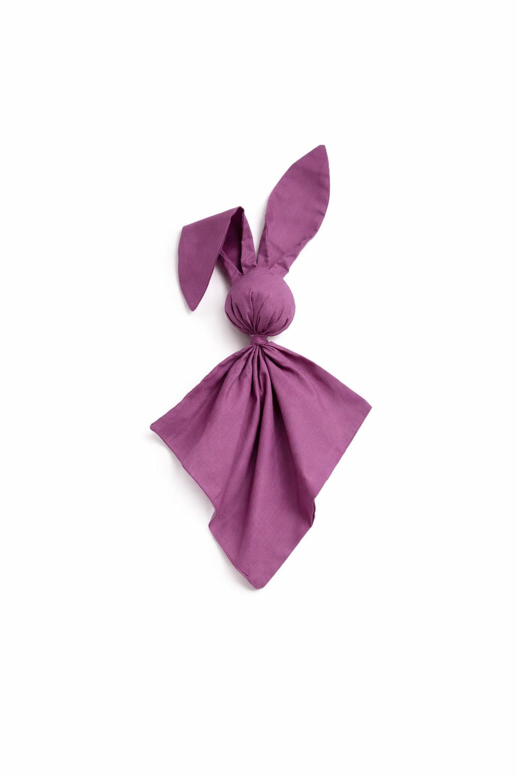 DOUDOU Soft cosy cuddly bunny blanket in cotton - Pastel violet