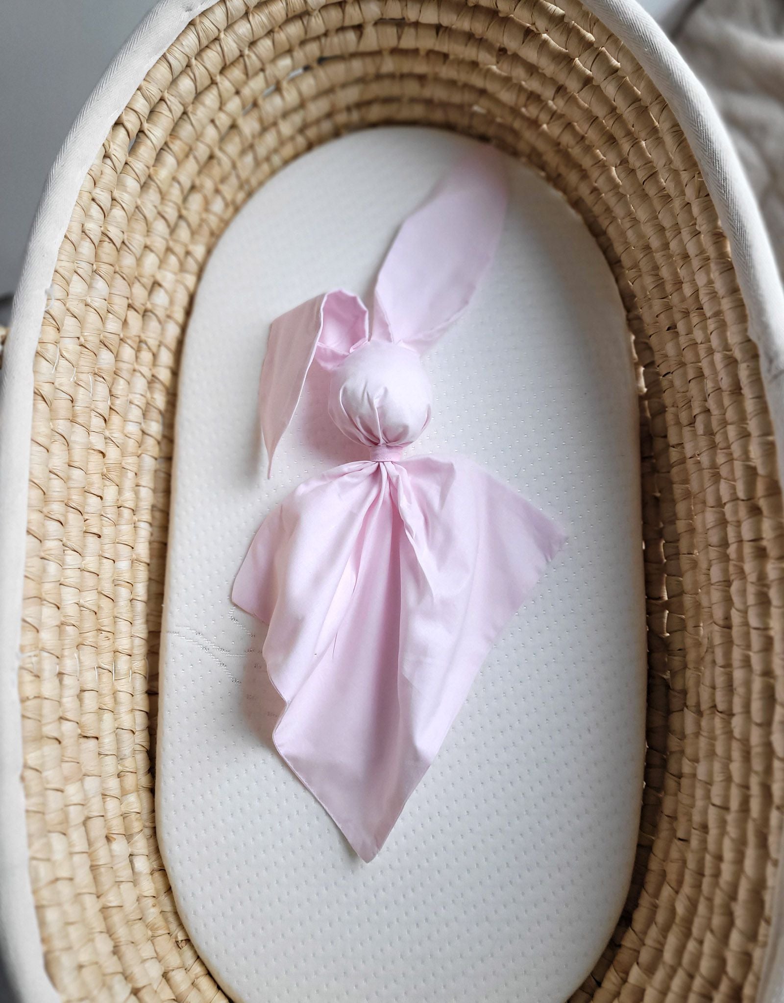DOUDOU Soft cosy cuddly bunny blanket in cotton - Pink