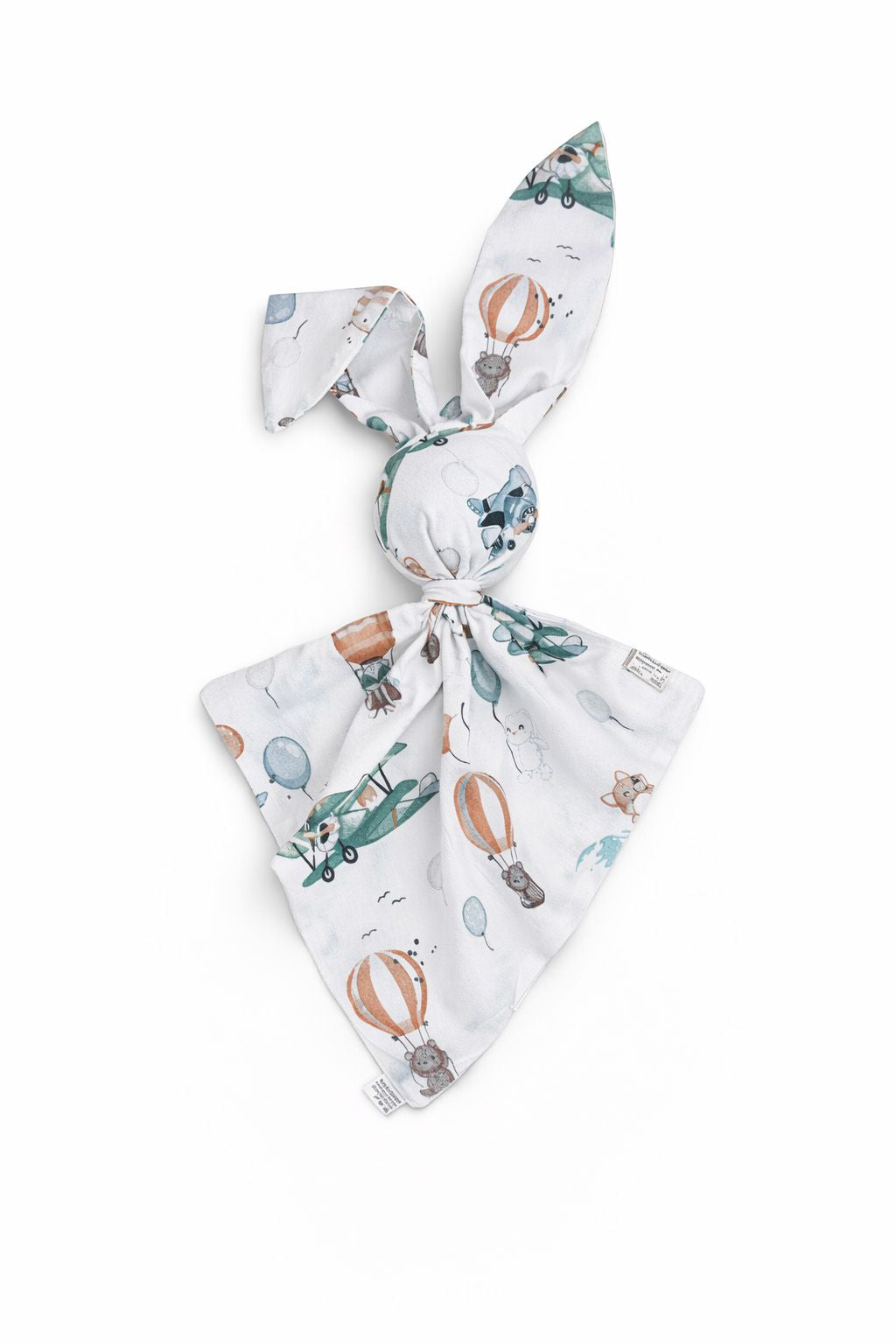 DOUDOU Soft cosy cuddly bunny blanket in cotton - Sky adventure