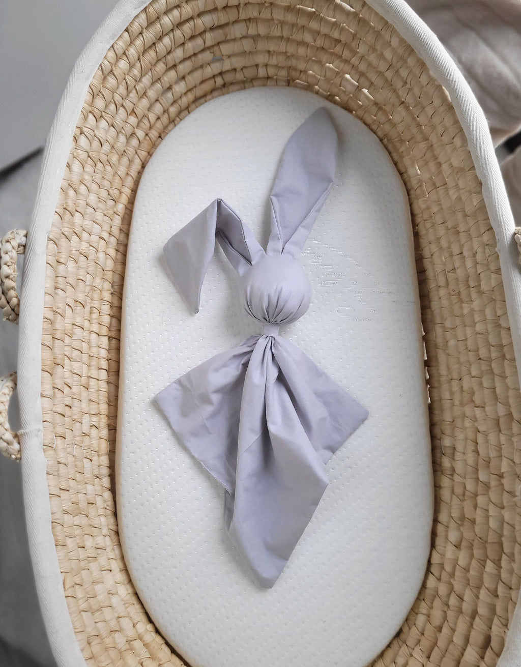 DOUDOU Soft cosy cuddly bunny blanket in cotton - Grey