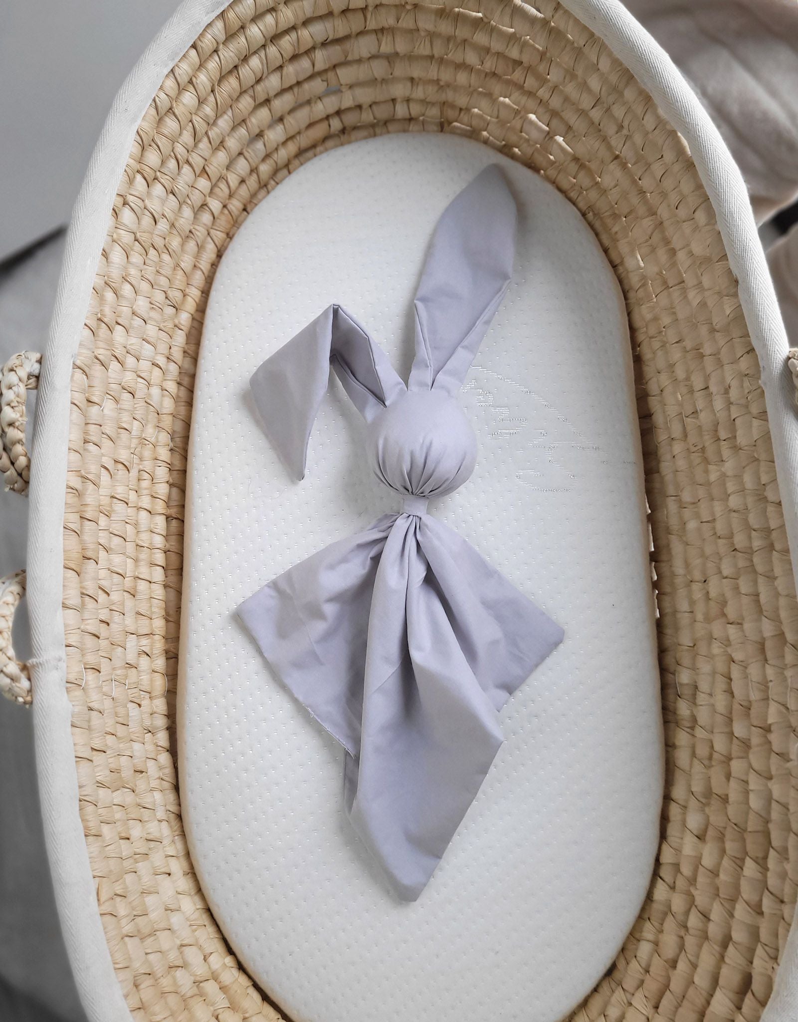 DOUDOU Soft cosy cuddly bunny blanket in cotton - Grey