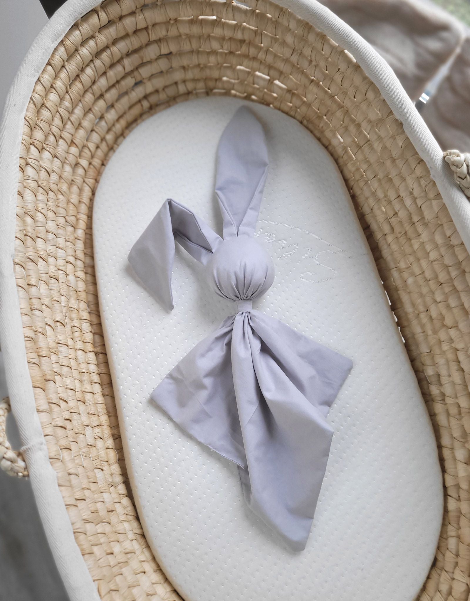 DOUDOU Soft cosy cuddly bunny blanket in cotton - Grey