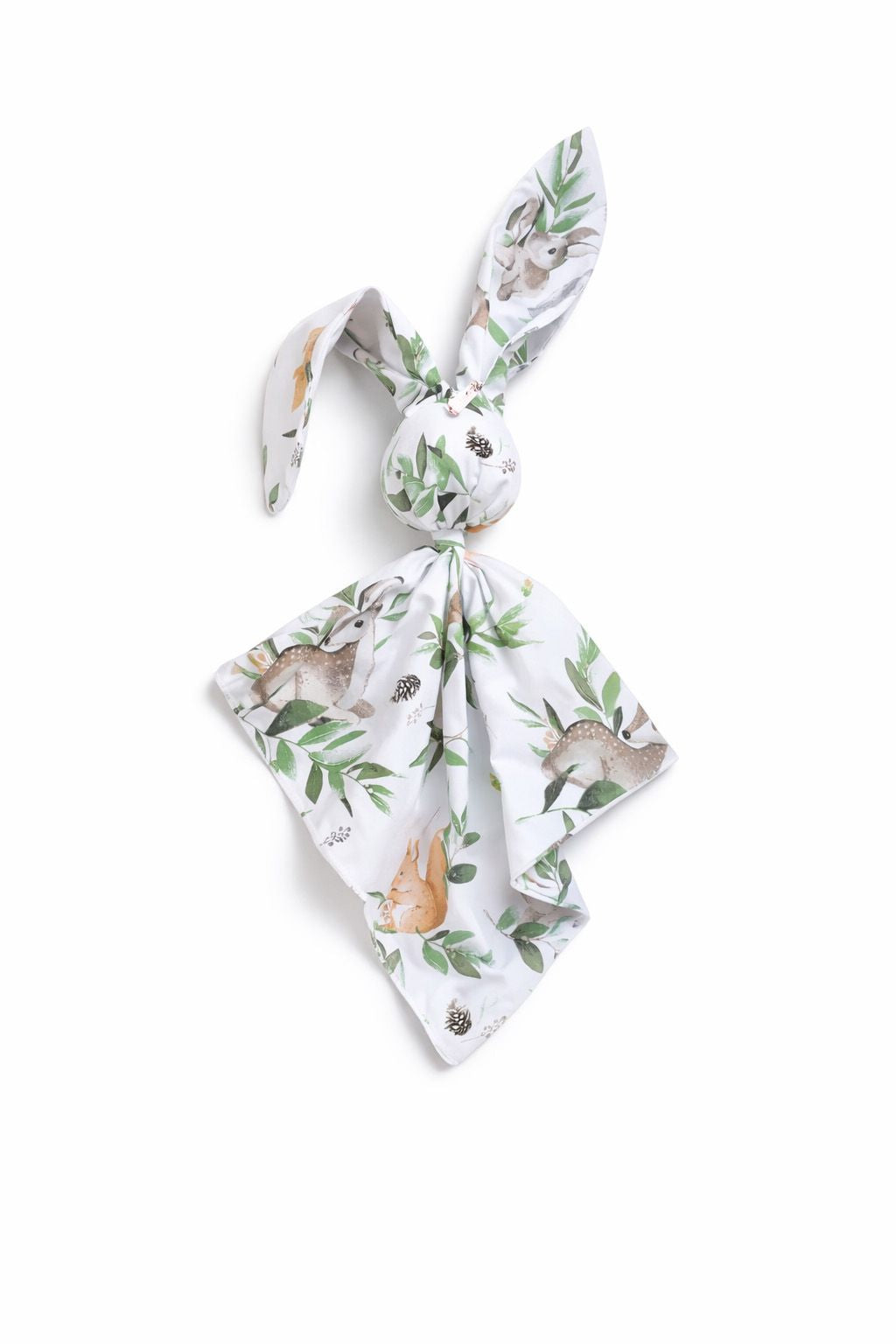 DOUDOU Soft cosy cuddly bunny blanket in cotton - Woodland green