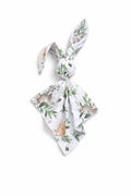 DOUDOU Soft cosy cuddly bunny blanket in cotton - Woodland green