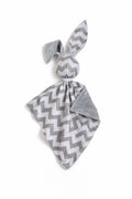 DOUDOU Cuddly bunny double-sided cotton and minky - Grey chevron - grey