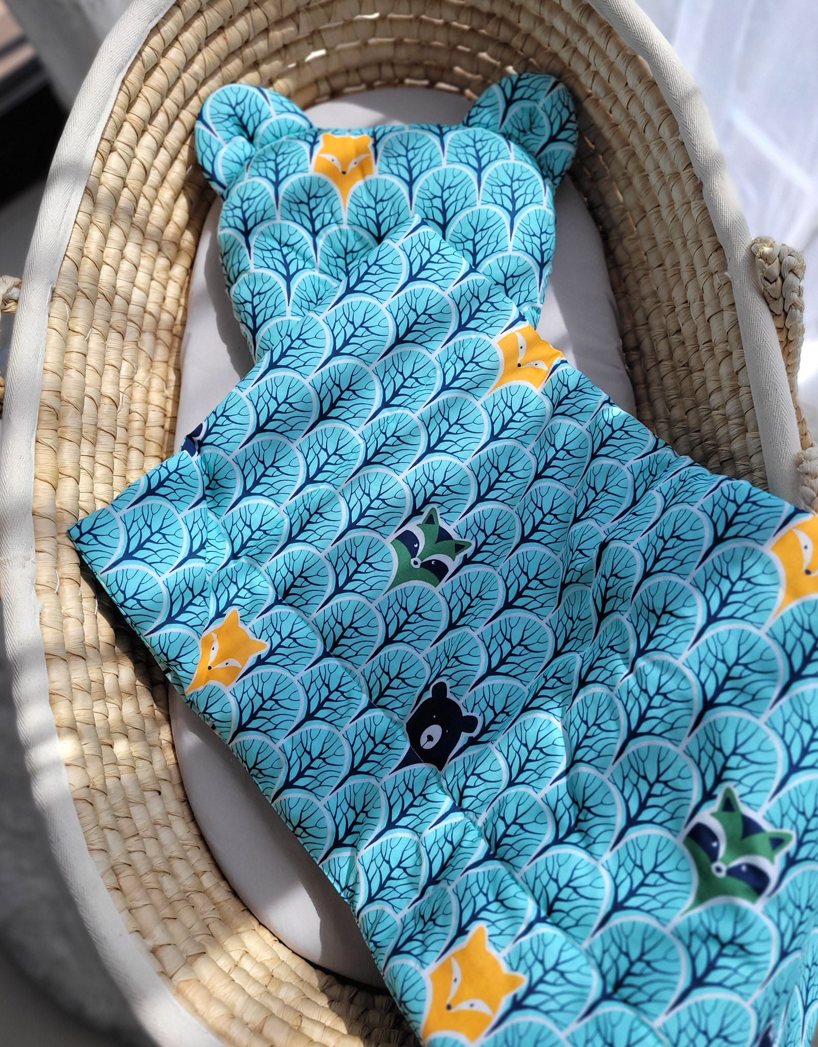 Duvet with pillow Teddy - 2pcs set - mint forest