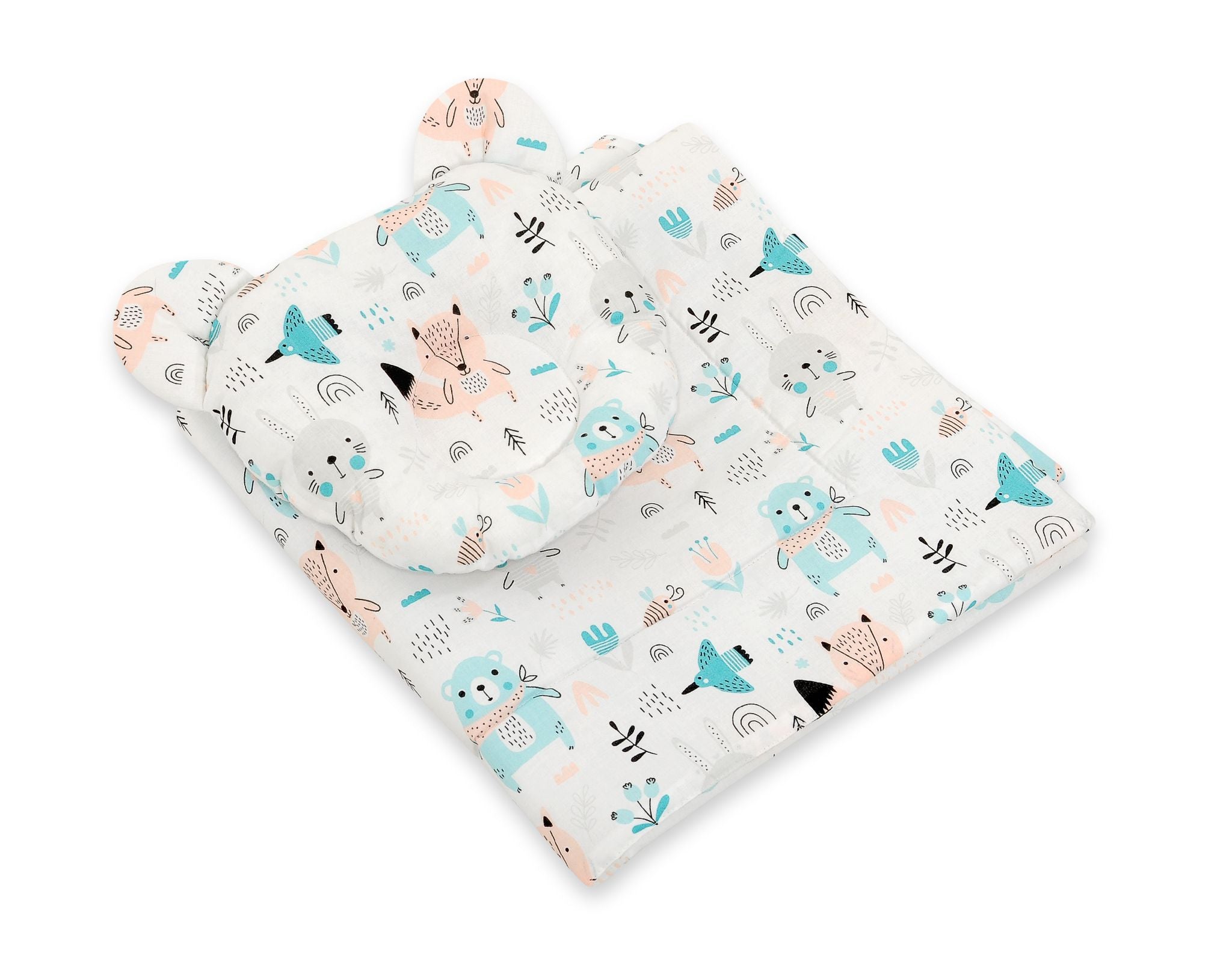 Duvet with pillow Teddy - 2pcs set - blue teddy bears