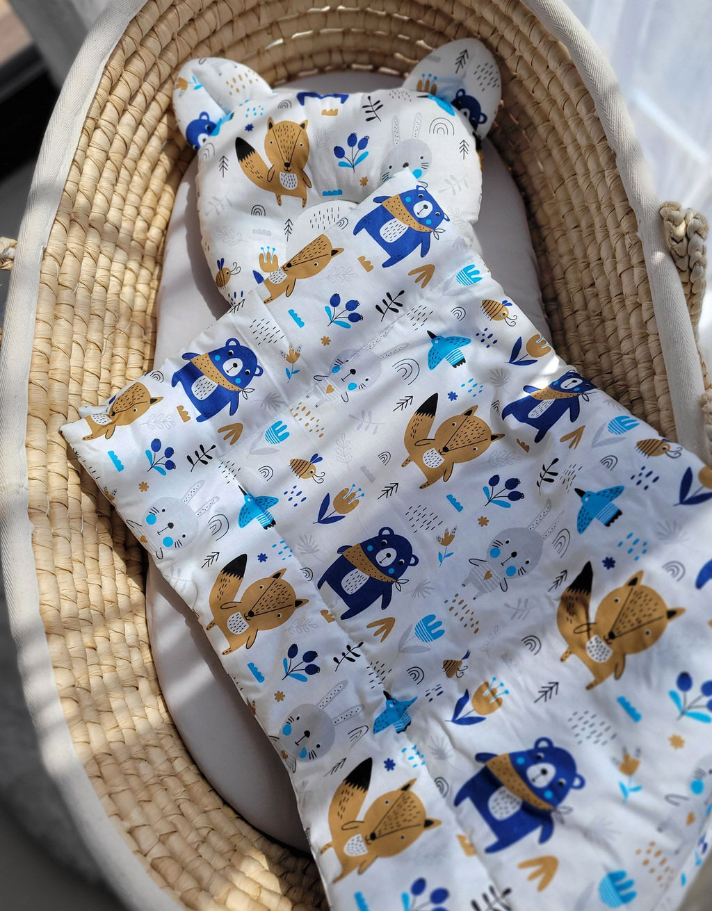 Duvet with pillow Teddy - 2pcs set - navy blue bears