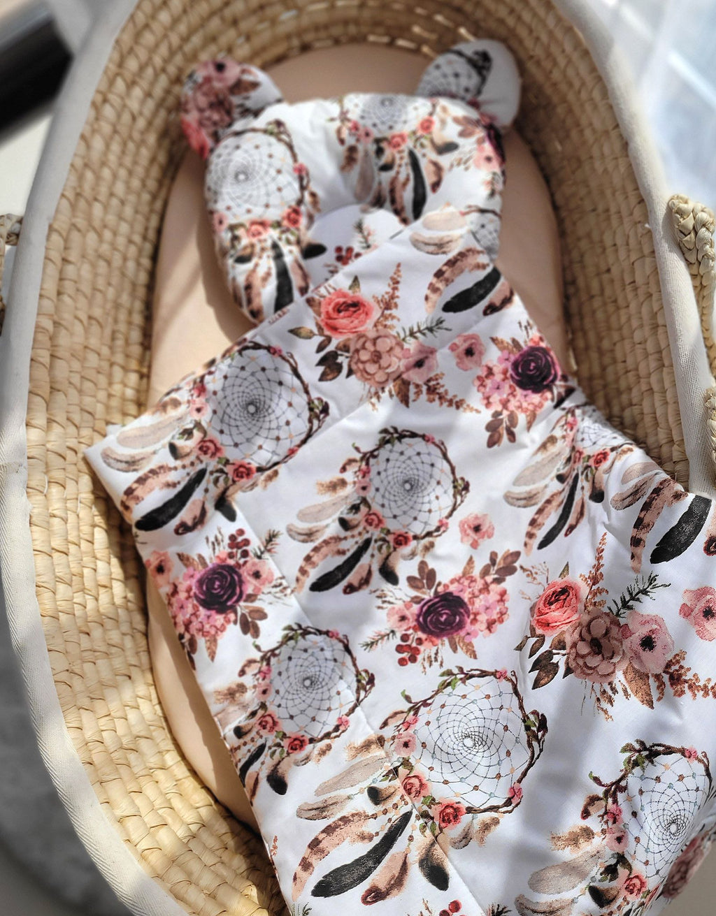 Duvet with pillow Teddy - 2pcs set - flower dream catchers