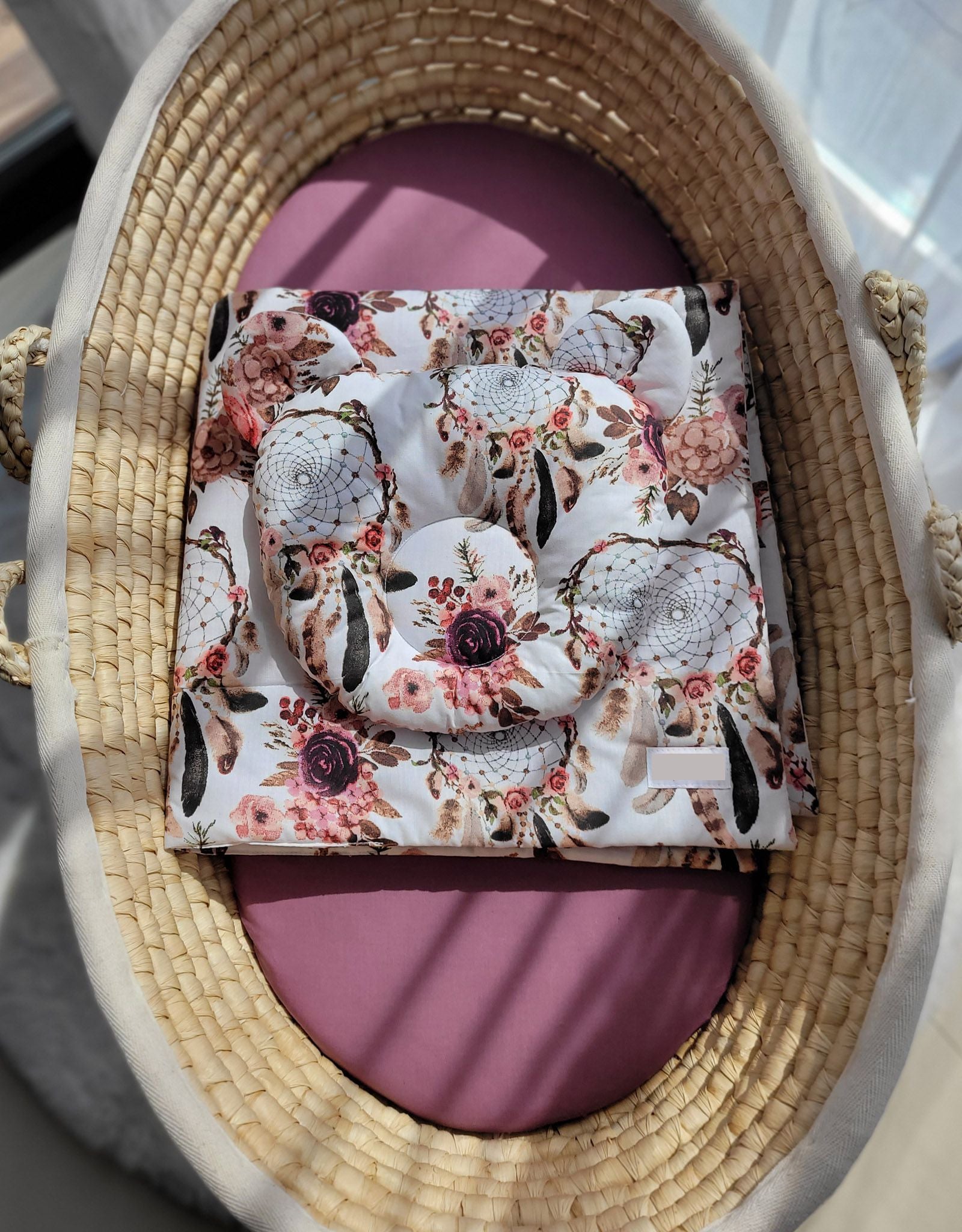 Duvet with pillow Teddy - 2pcs set - flower dream catchers