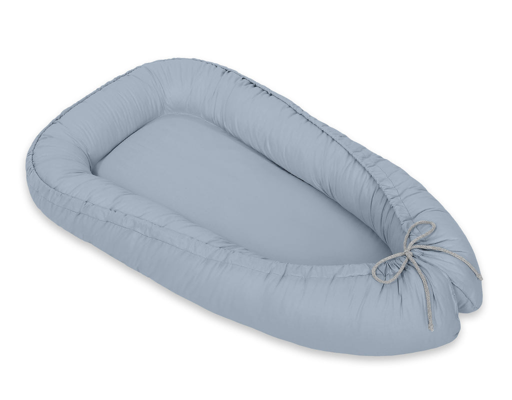 Baby nest double-sided Premium Cocoon for infants MY SWEET BABY- pastel blue
