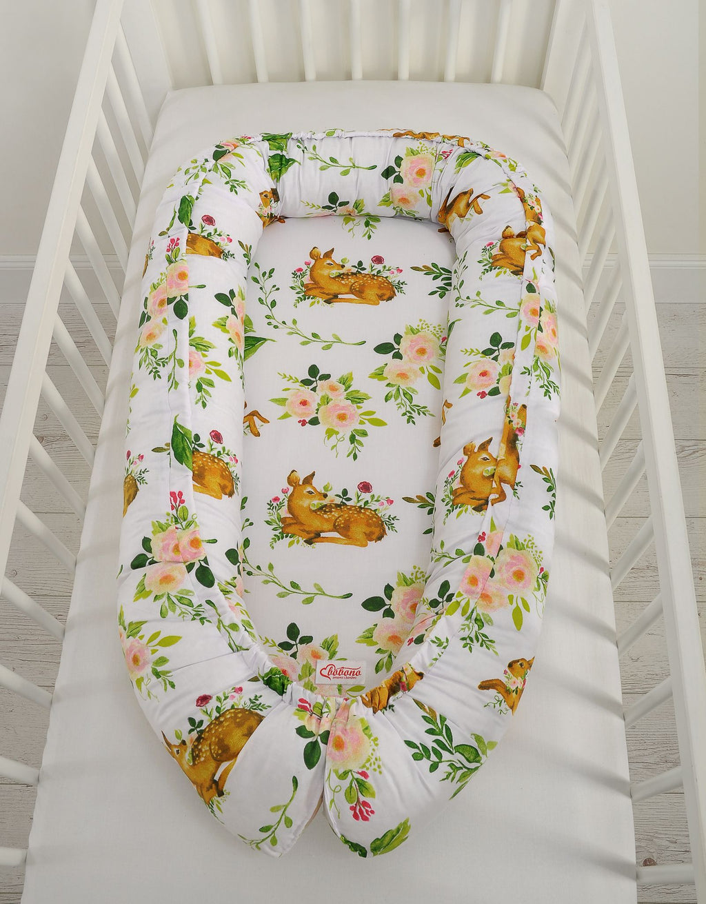 Baby nest double-sided Premium Cocoon for infants BOBONO - in the forest