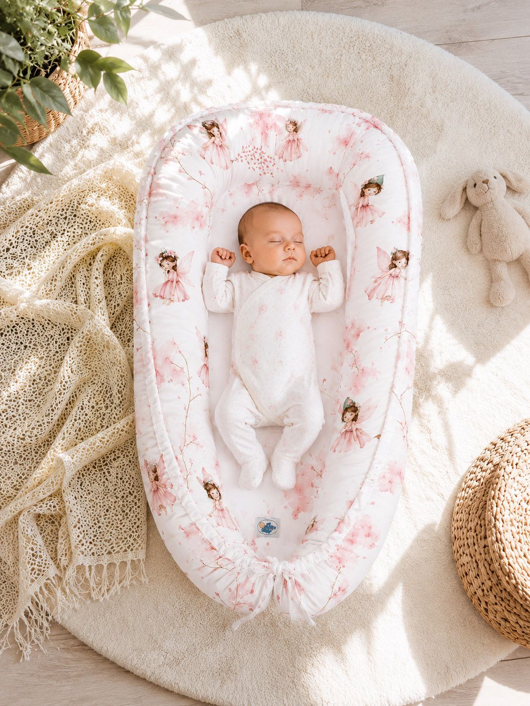 Baby nest double-sided Premium Cocoon for infants MY SWEET BABY- Blossom Fairies