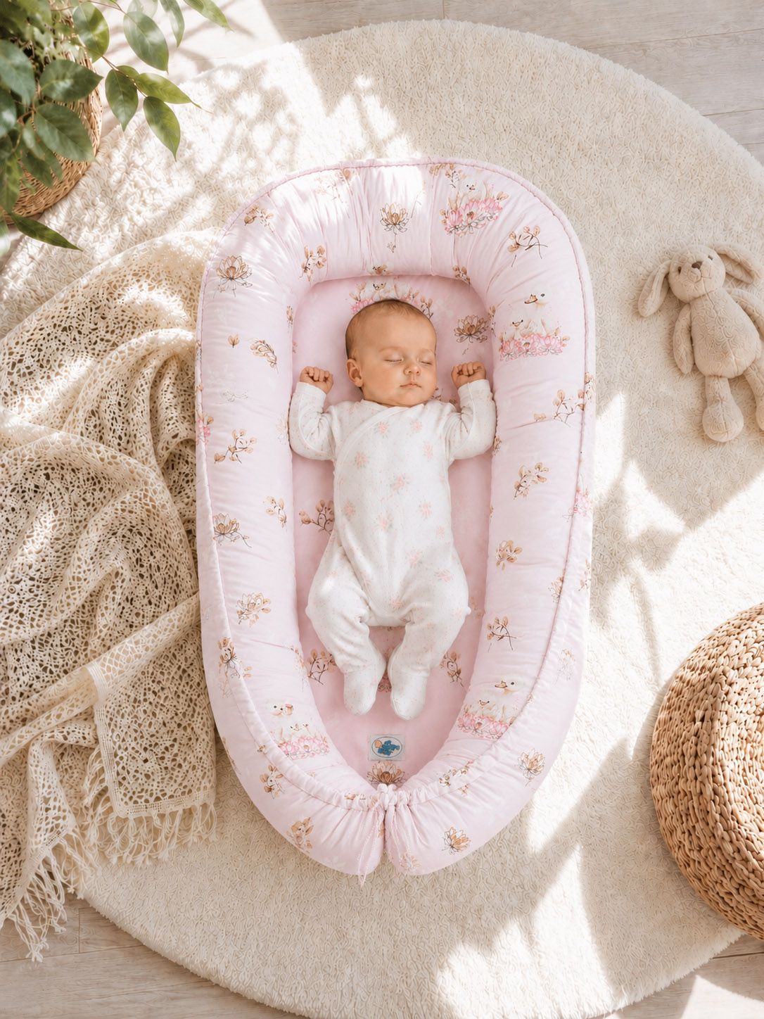 Baby nest double-sided Premium Cocoon for infants MY SWEET BABY- Little Swans