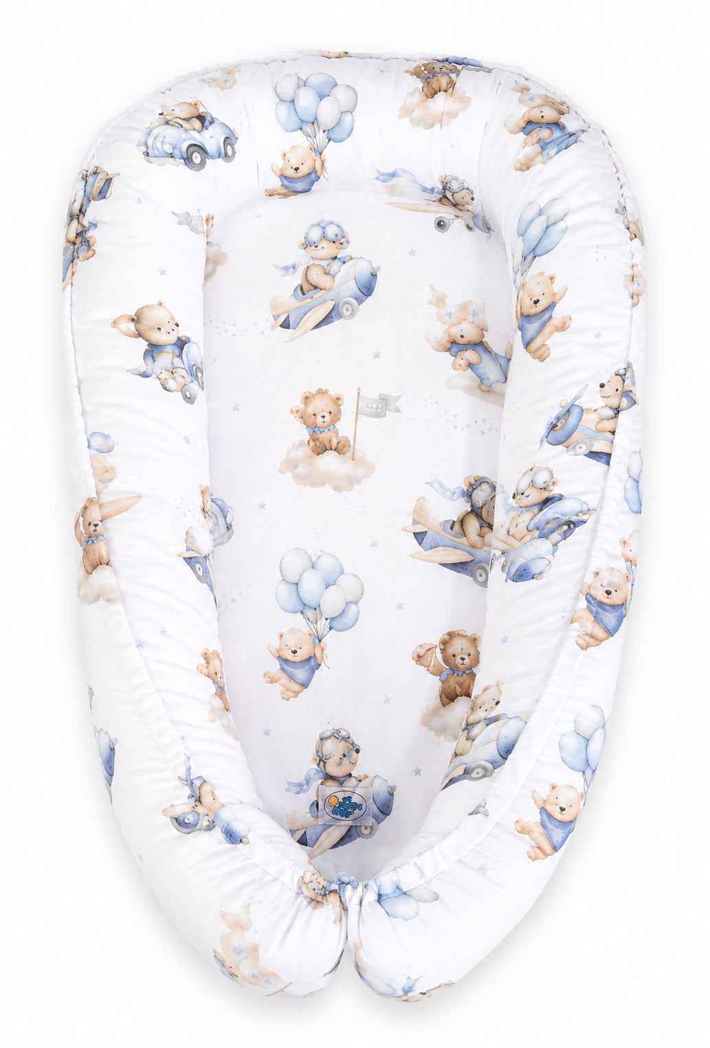 Baby nest double-sided Premium Cocoon for infants MY SWEET BABY- Blue Sky Bears
