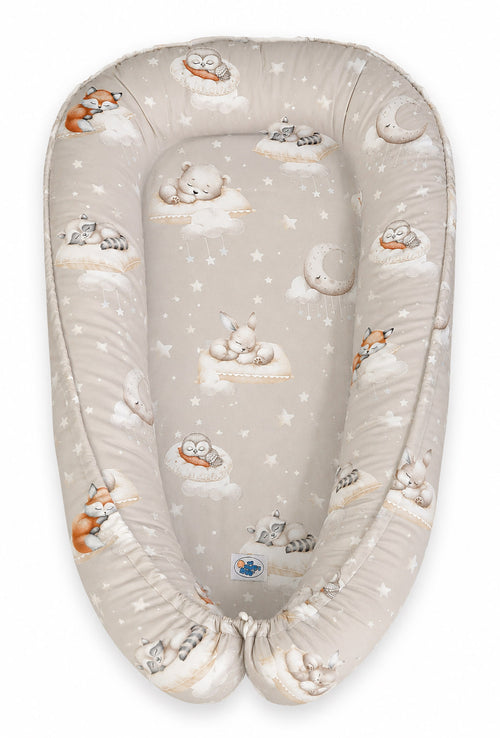 Baby nest double-sided Premium Cocoon for infants MY SWEET BABY- Twinkle Woodland