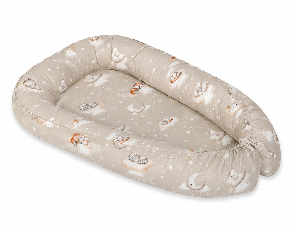 Baby nest double-sided Premium Cocoon for infants MY SWEET BABY- Twinkle Woodland