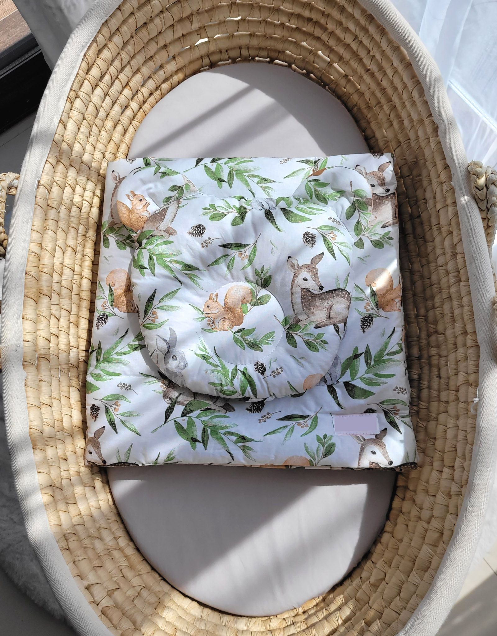Duvet with pillow Teddy - 2pcs set - woodland green