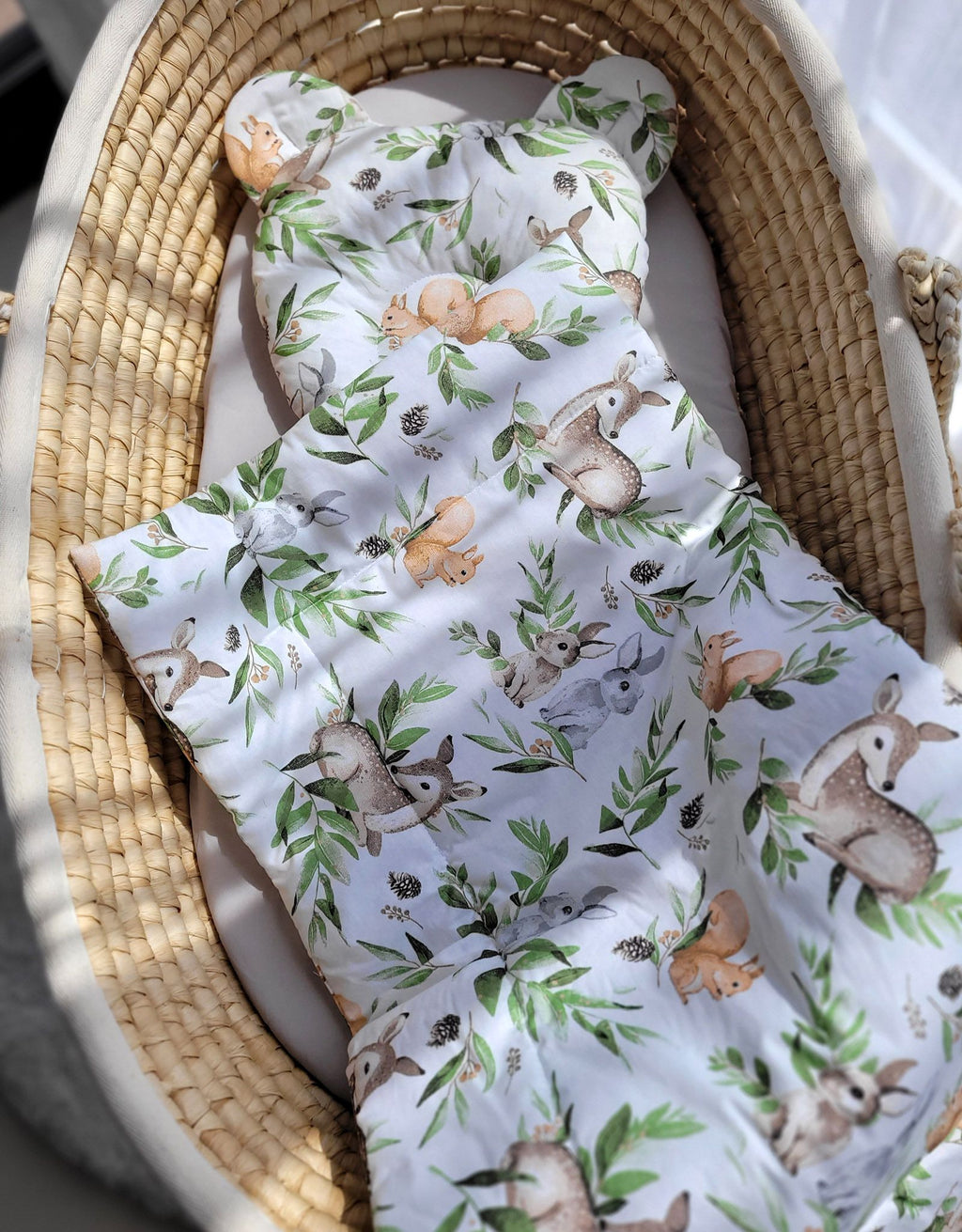 Duvet with pillow Teddy - 2pcs set - woodland green