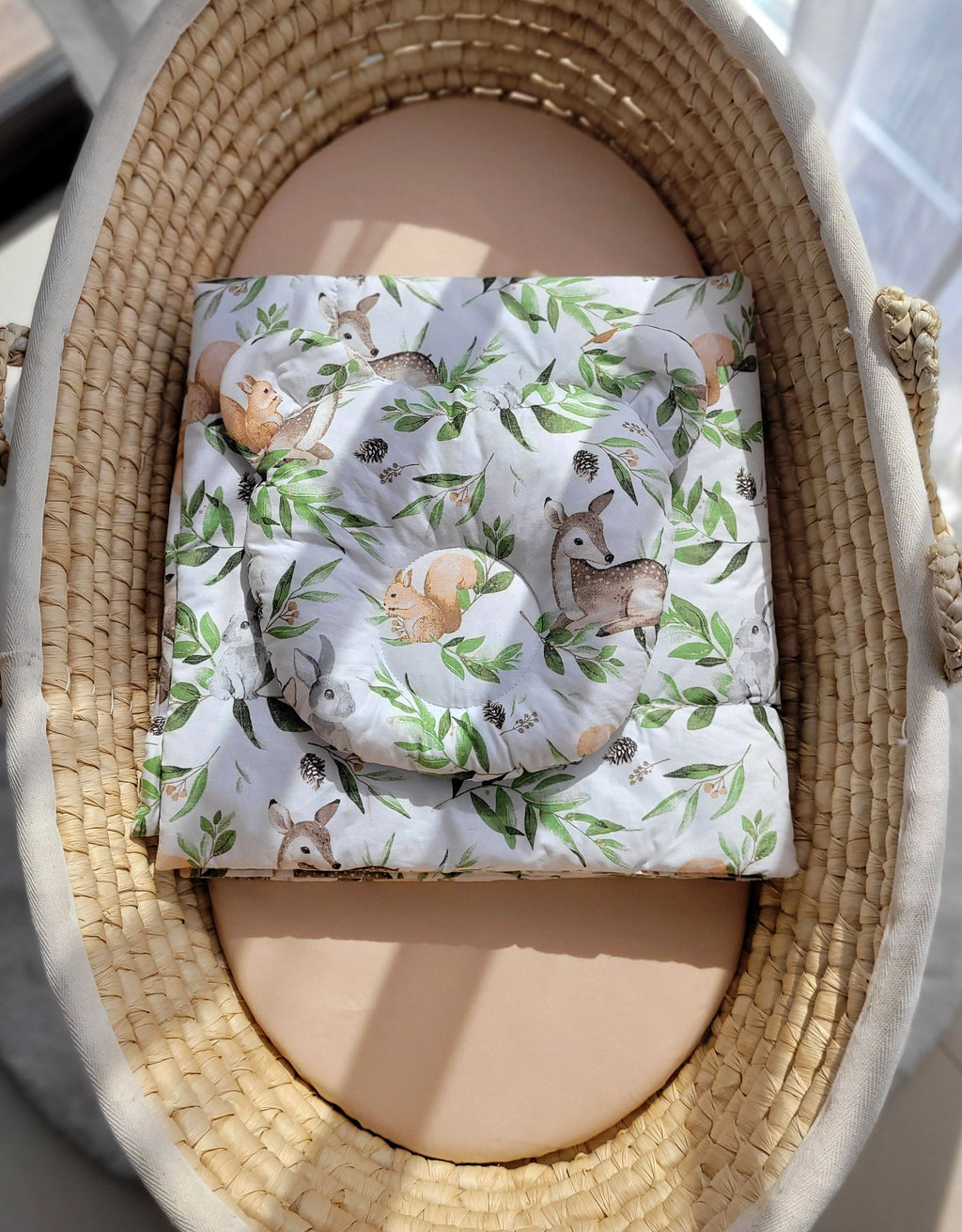 Duvet with pillow Teddy - 2pcs set - woodland green