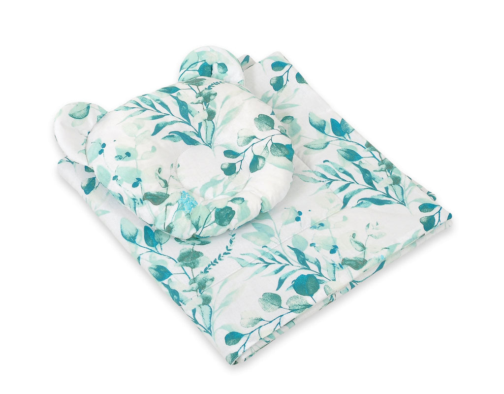 Duvet with pillow Teddy - 2pcs set - eucaliptus mint