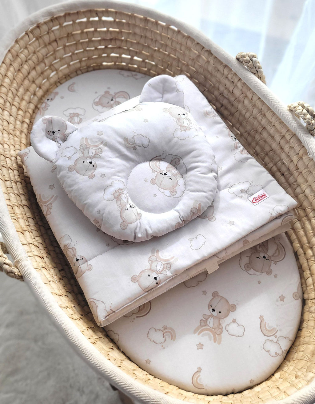 Duvet with pillow Teddy - 2pcs set - Rainbow beige bear