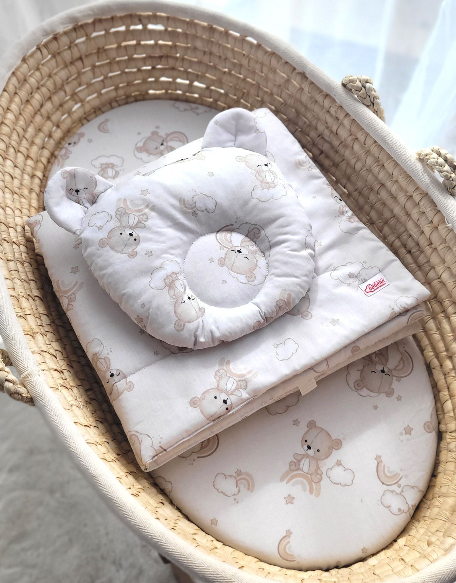 Duvet with pillow Teddy - 2pcs set - Rainbow beige bear