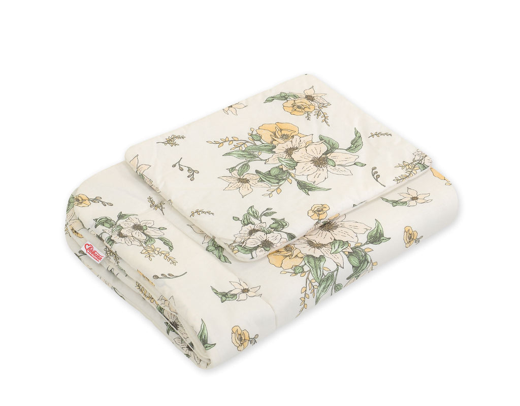 Bedding set 2-pcs 75x100cm NEWBORN- Clematis on beige